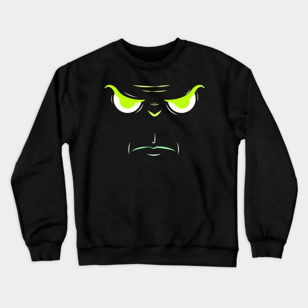 Grumpy Monster Face Halloween Costume  Crewneck Sweatshirt by mikels